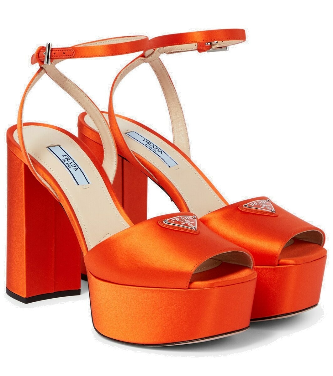 Prada Satin platform sandals Prada