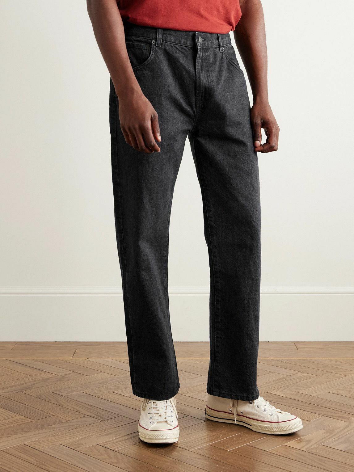 Corridor - Straight-Leg Organic Selvedge Jeans - Black