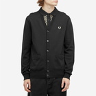 Fred Perry Men's Merino Cardigan in Black