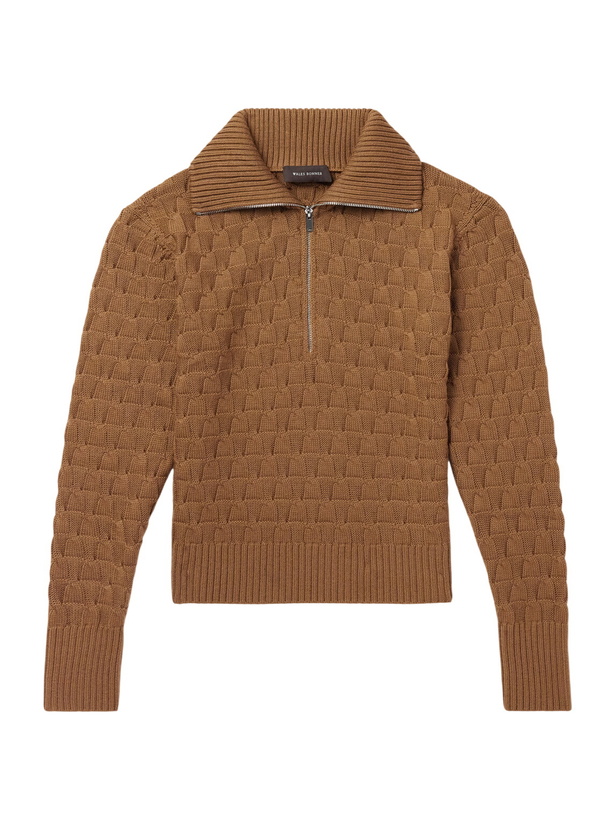 Photo: Wales Bonner - Wool Half-Zip Sweater - Brown