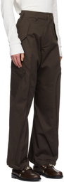 NVRFRGT Brown Twisted Cargo Pants