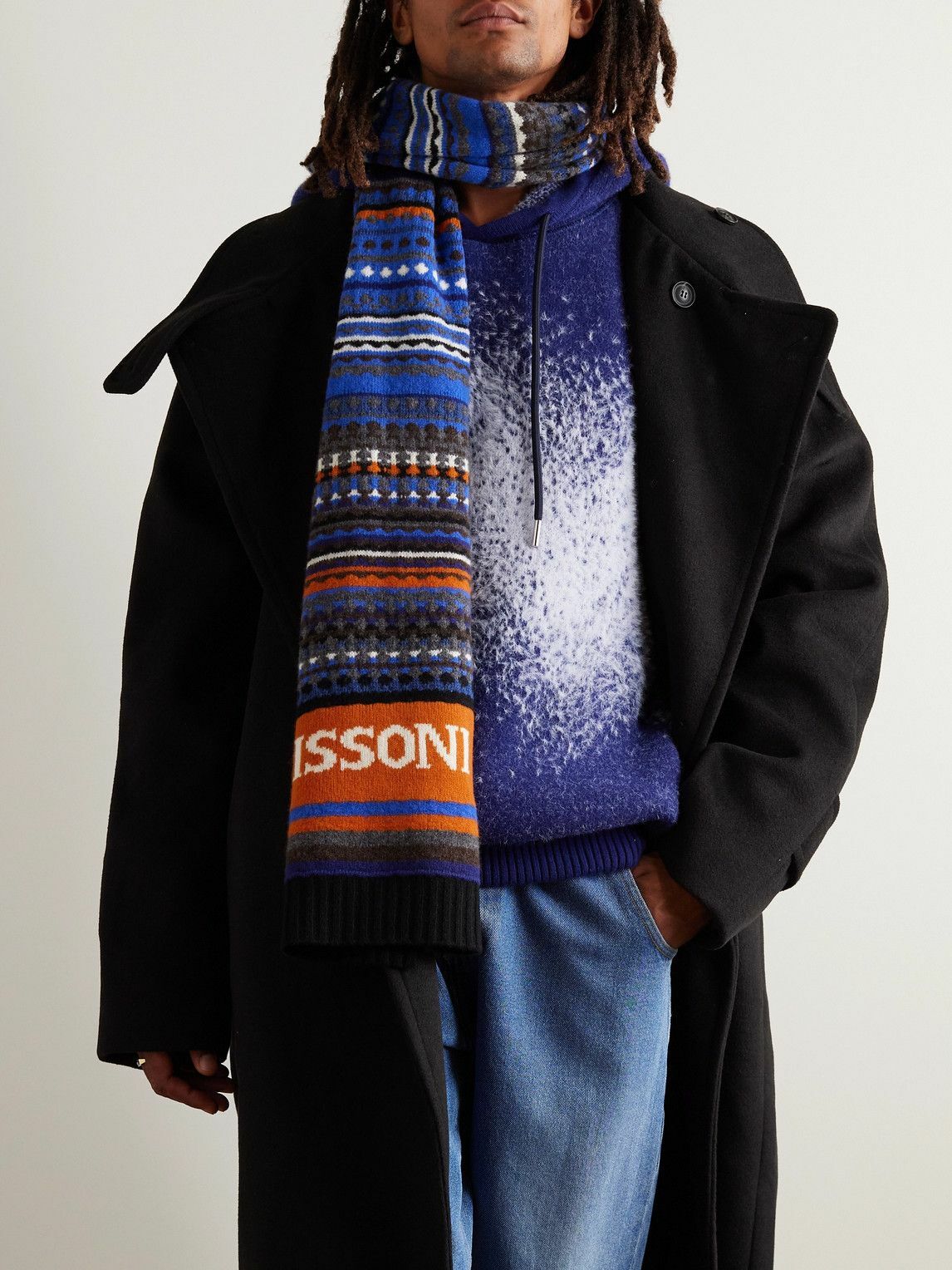 Missoni - Logo-Jacquard Striped Wool Scarf