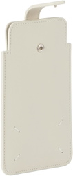 Maison Margiela Off-White Leather Phone Pouch