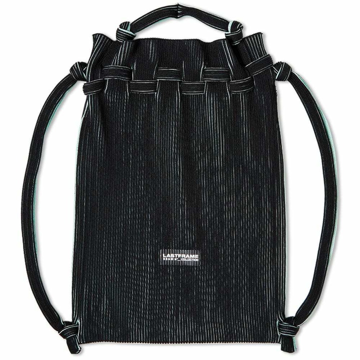 Photo: LASTFRAME Women's Two Tone Knapsack Backpack in Black/Mint Green