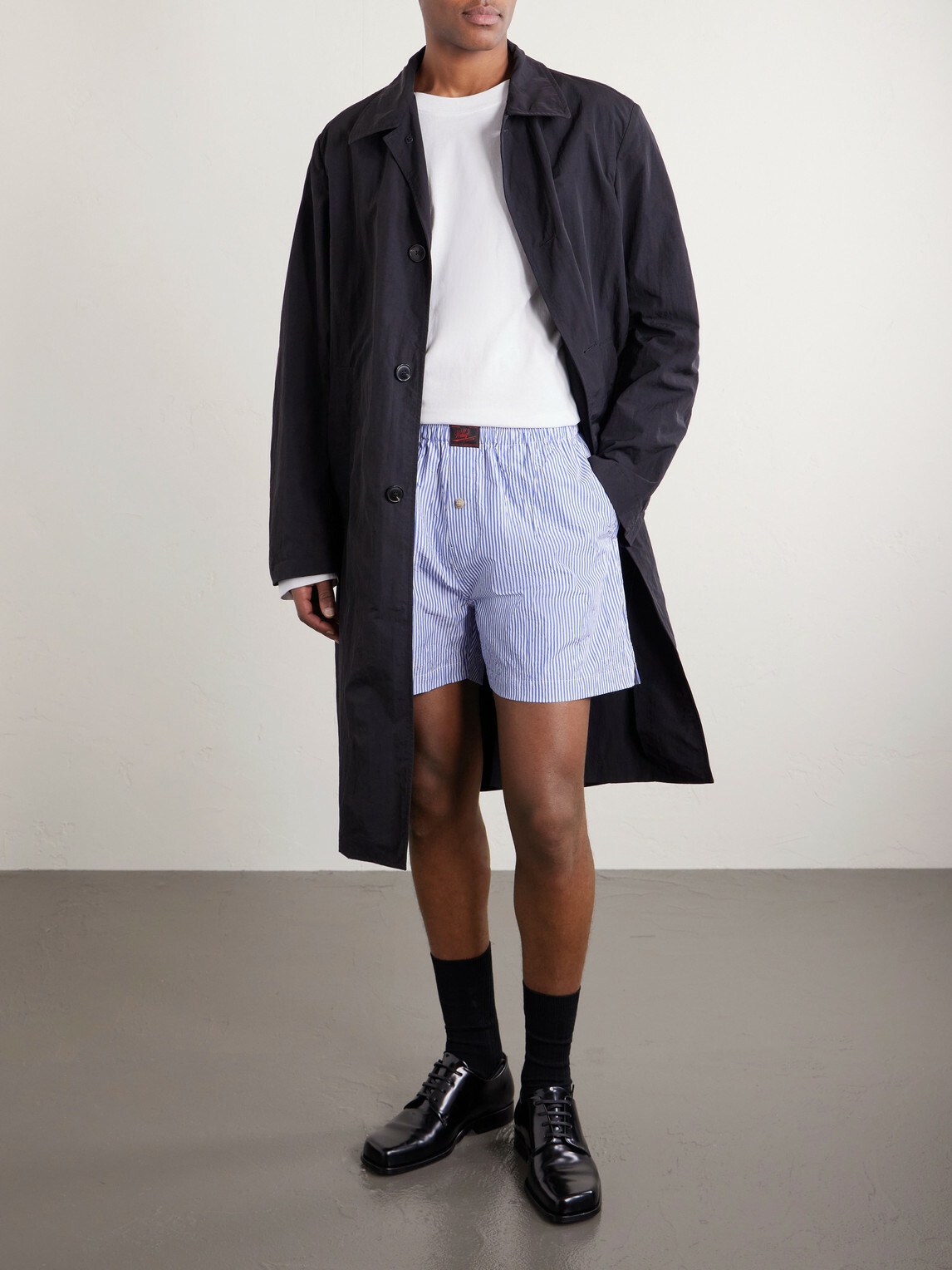 Willy Chavarria - Willy Woven Cotton Straight-Leg Boxer Shorts - Blue