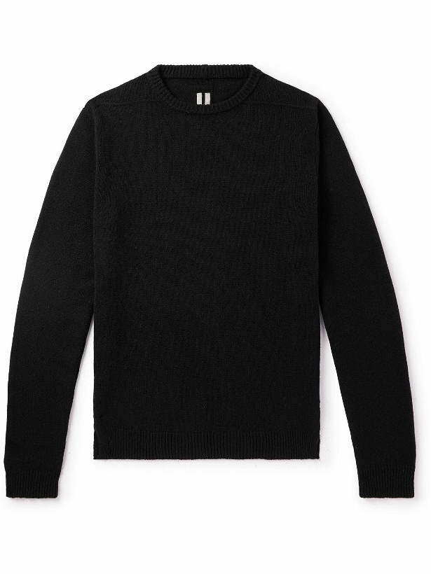 Photo: Rick Owens - Recycled-Cashmere and Wool-Blend Sweater - Black