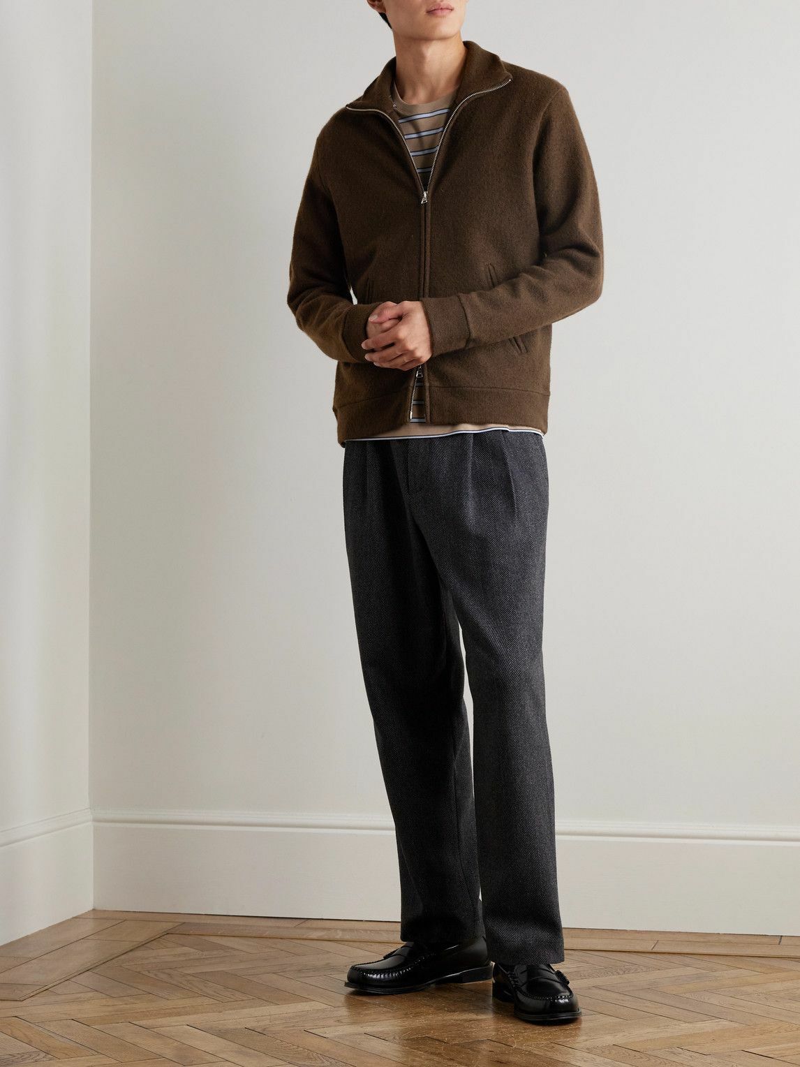 NN07 - 6398 Merino Wool-Felt Jacket - Brown