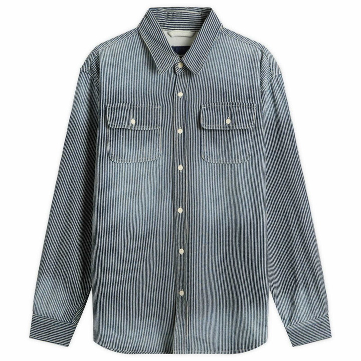 Photo: thisisneverthat Men's Hickory Denim Shirt in Indigo