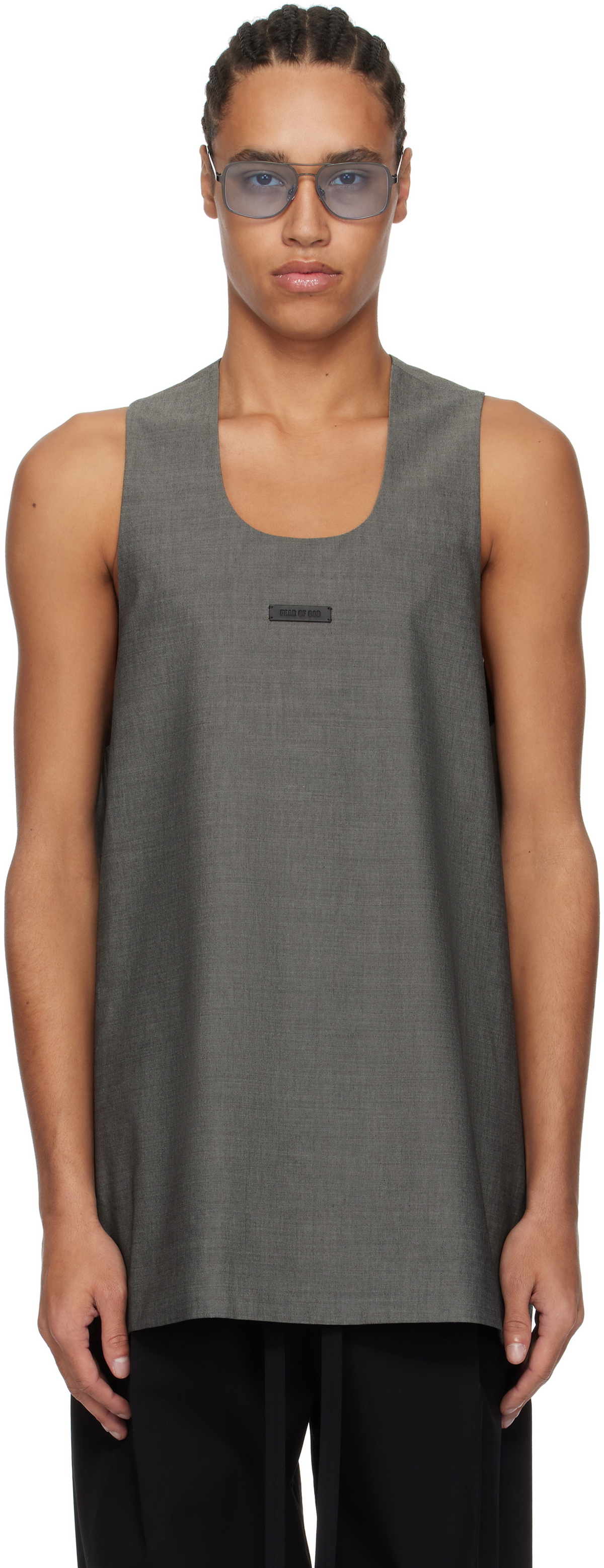 Fear of God Gray Oxford Tank Top