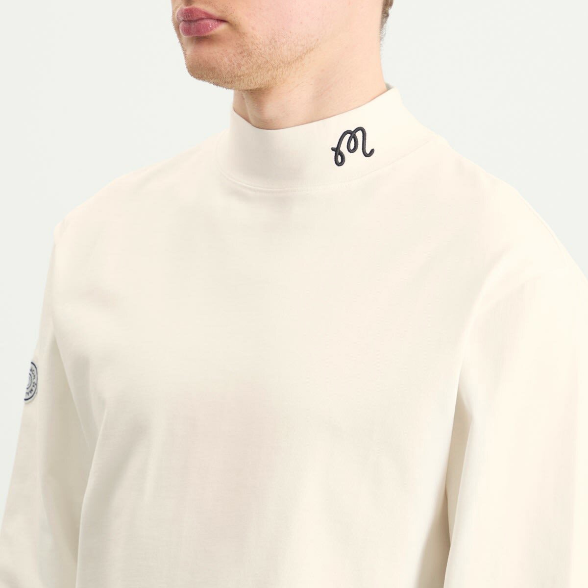 Malbon Golf Shirt - Mock Neck Polo ホワイト