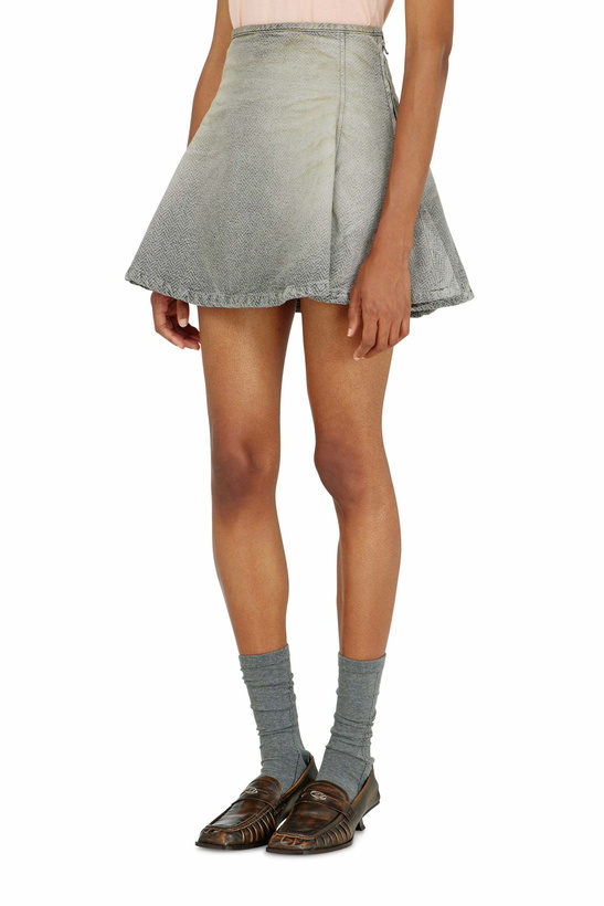 Photo: Diesel Skirt in distressed herringbone denim - Skirts Womens in Grey