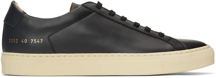 Photo: Common Projects Black Retro Vintage Low Sneakers