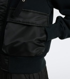 Sacai Paneled cotton-blend blouson jacket