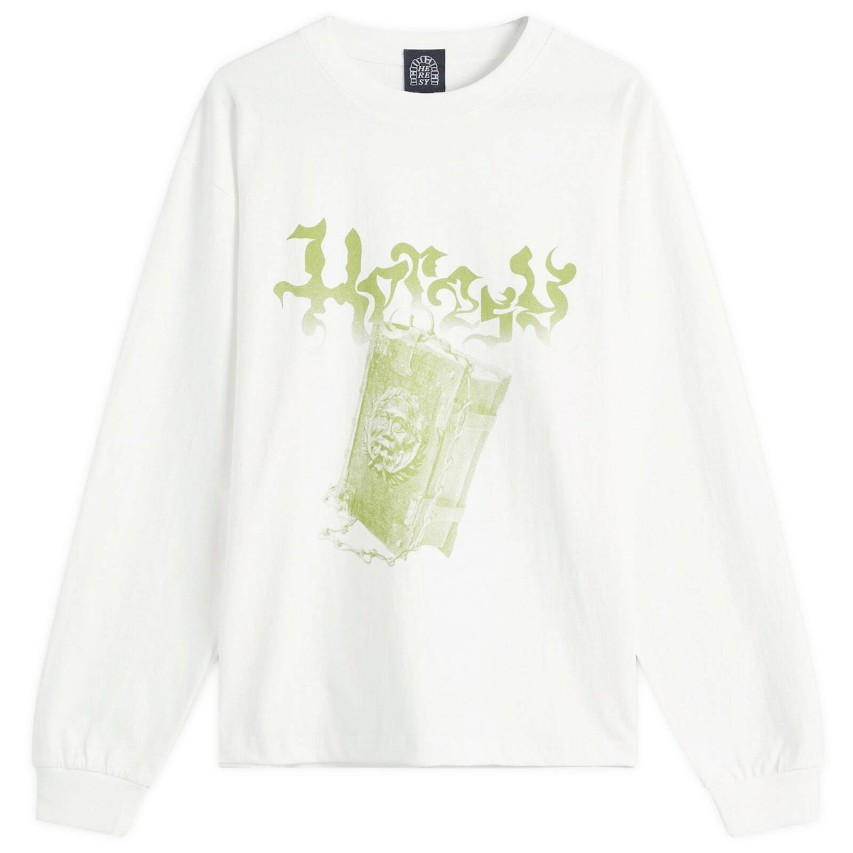Heresy Men's Tome Longsleeve T-Shirt in Ecru