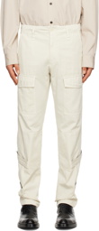 Dries Van Noten Off-White Velcro Tab Cargo Pants