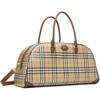 Burberry Beige Check Holdall Duffle Bag