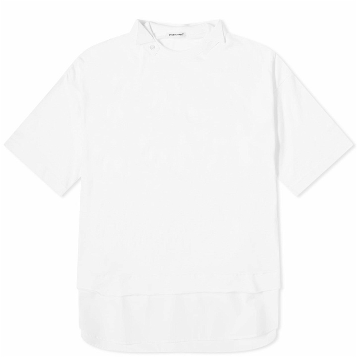 Photo: Undercover Women's Oversized Mixed Fabric T-Shirt in White