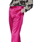 Dries Van Noten Pink Viscose Trousers