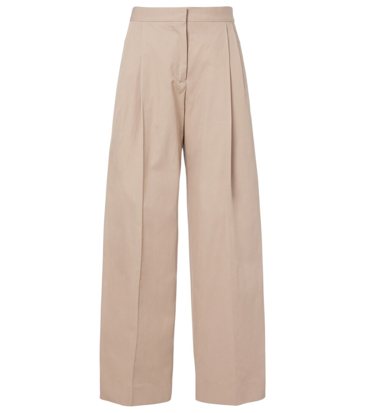 Photo: Jil Sander Pleated cotton wide-leg pants