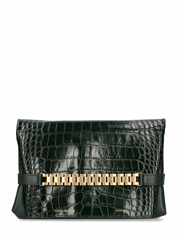 Photo: VICTORIA BECKHAM Chain Embossed Leather Shoulder Bag