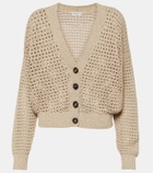 Brunello Cucinelli Sequined open-knit cotton-blend cardigan