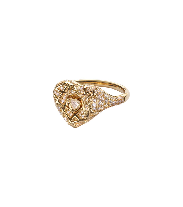 Photo: Kamyen 18kt gold pinky ring with diamond