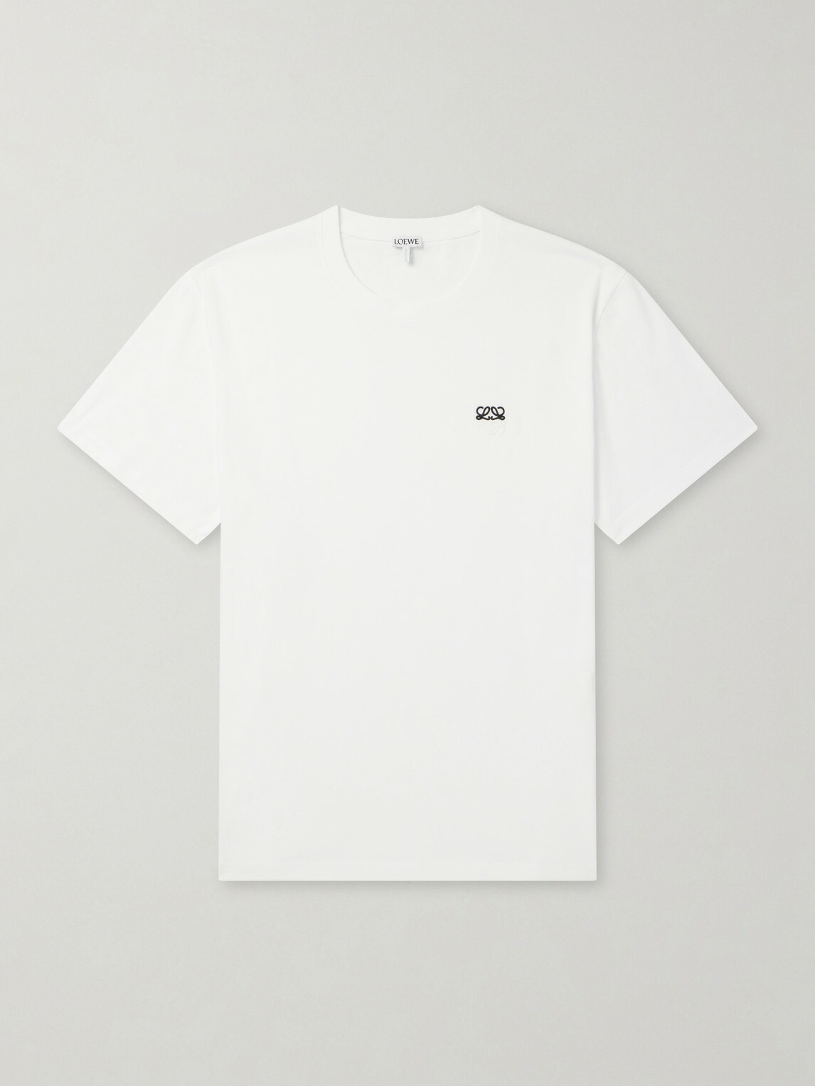 LOEWE - Anagram-Embroidered Cotton-Jersey T-Shirt - White