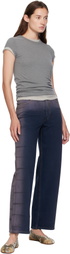 Eckhaus Latta Blue & Purple Wide Leg Jeans