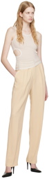 Maiden Name Beige Lila Trousers