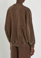 American Vintage Plizzy Logo-print Cotton Sweatshirt Light Brown