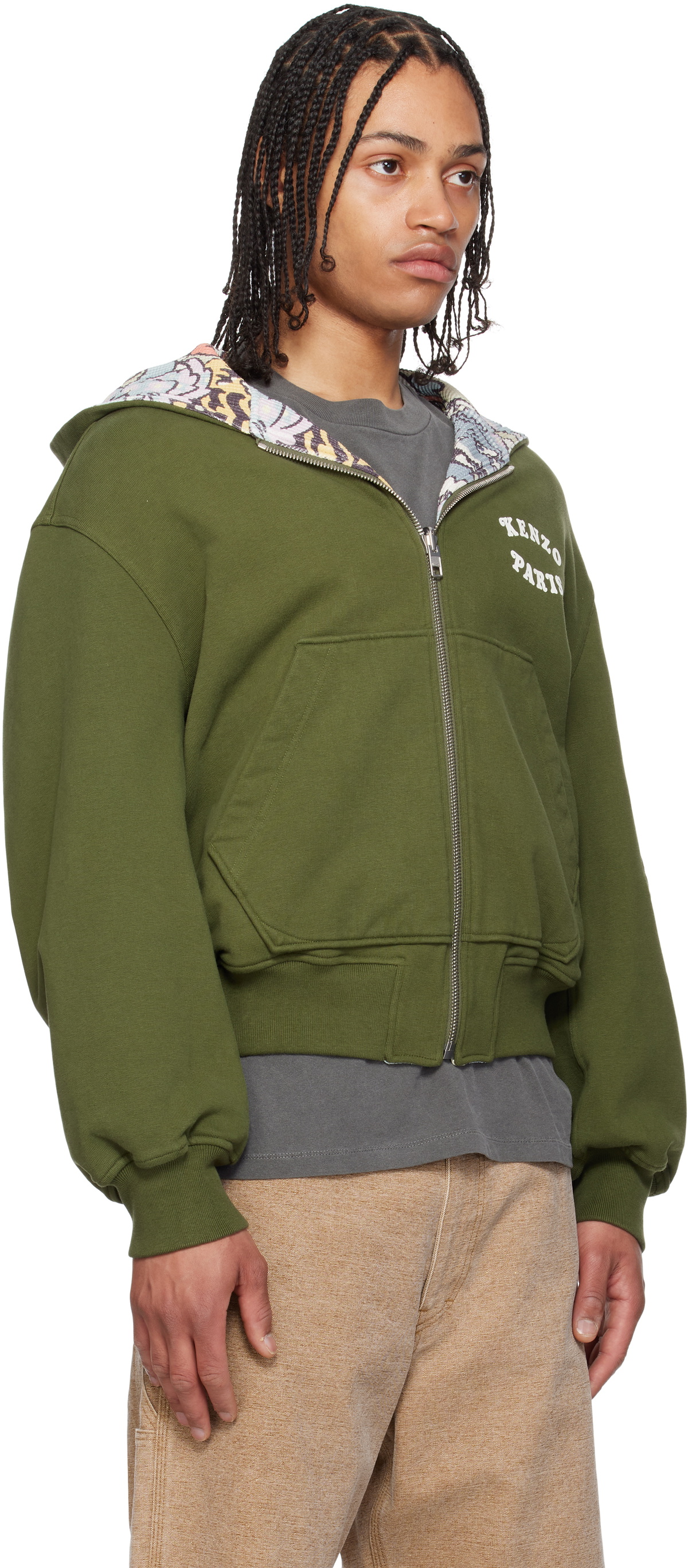 Kenzo Khaki Kenzo Paris VERDY Edition Reversible Hoodie Kenzo