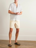 Orlebar Brown - Aston Straight-Leg Pleated Cotton Shorts - Neutrals