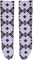 Chopova Lowena SSENSE Exclusive Black & Pink Long Socks