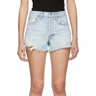 Agolde Blue Denim Parker Shorts