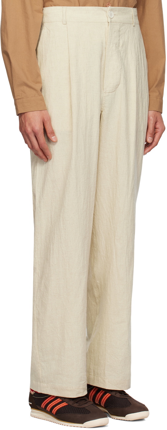 XENIA TELUNTS Beige Typewriter Trousers