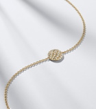 David Yurman Sculpted Cable 18kt gold chain bracelet with diamonds