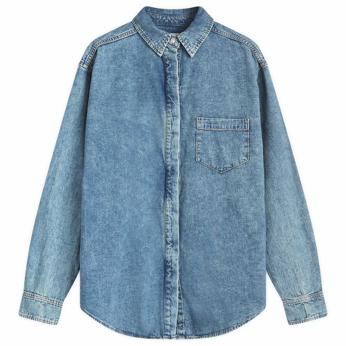 Good American Women's Denim Uniform Shirt in Indigo