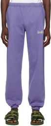 Late Checkout Blue Embroidered Lounge Pants