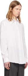Random Identities White Seersucker Large Collar Shirt