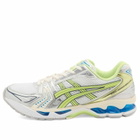 Asics GEL-Kayano 14 Sneaker in White/Lime Green
