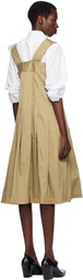Comme des Garçons Comme des Garçons Khaki Cotton Twill Garment Washed Midi Dress