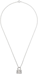 Secret of Manna Silver Corrupted Lock Necklace