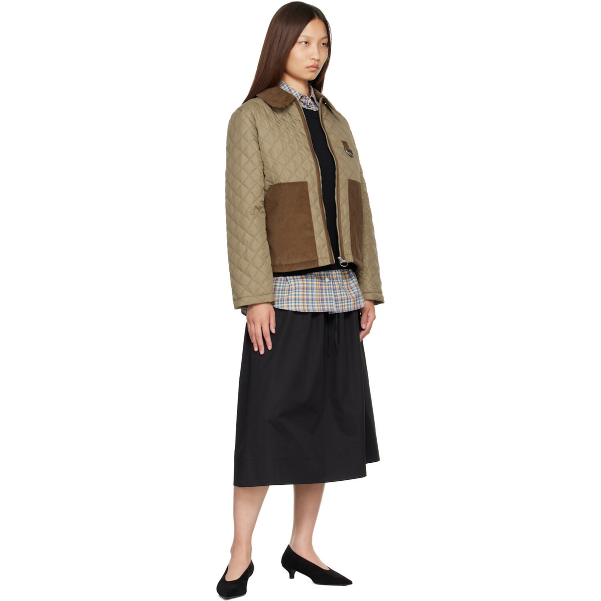 Barbour Khaki Aylesby Quilted Jacket