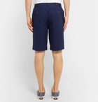 Officine Generale - Slim-Fit Cotton-Seersucker Shorts - Men - Blue