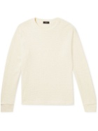 Theory - Balena Waffle-Knit Organic Cotton-Blend Sweater - Neutrals