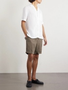 Altea - Samuel Straight-Leg Linen Drawstring Shorts - Green