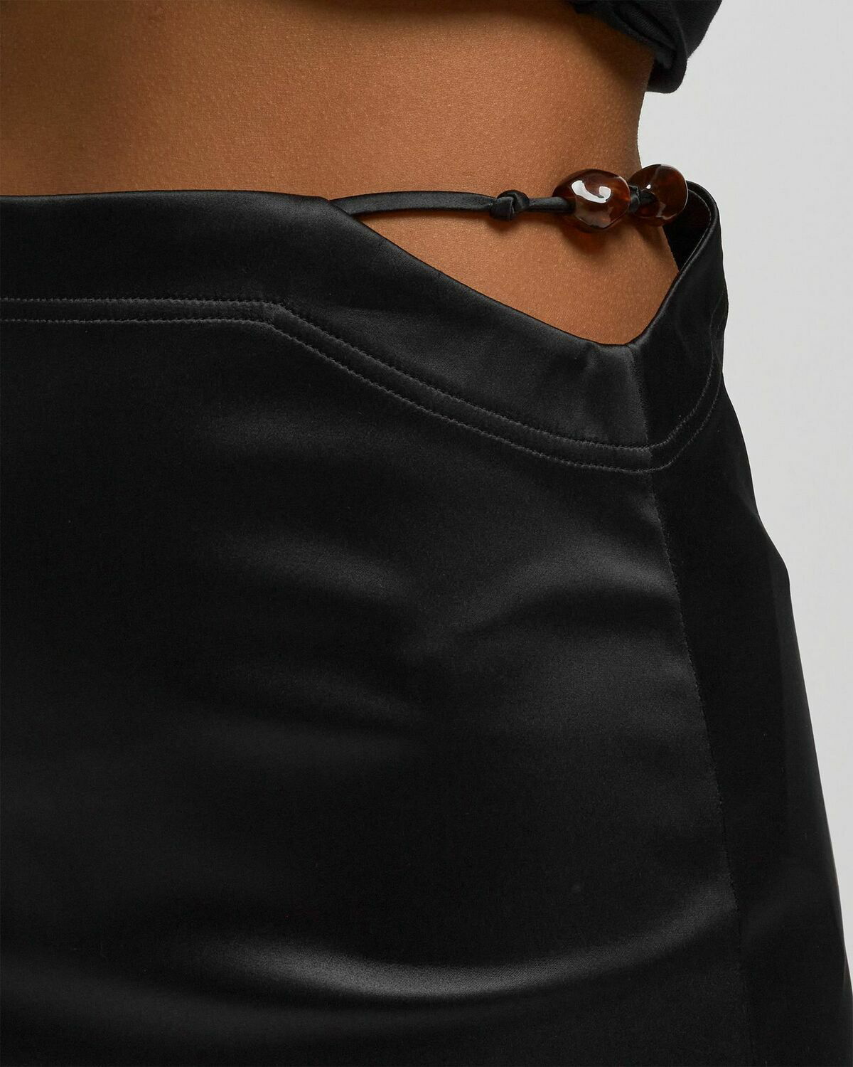 スカート imperf Double Satin Long Skirt / Black Double Satin Long Skirt / Black – (im)perf.