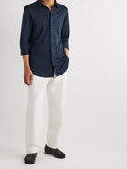 Brioni - Silk and Cotton-Blend Shirt - Blue