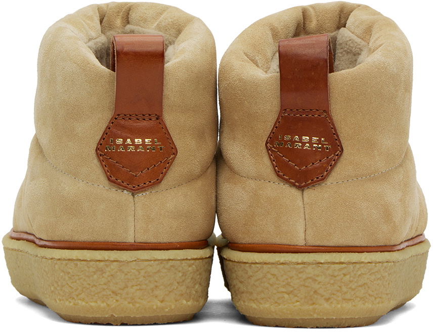 Isabel Marant Tan Suede Pillow Boots