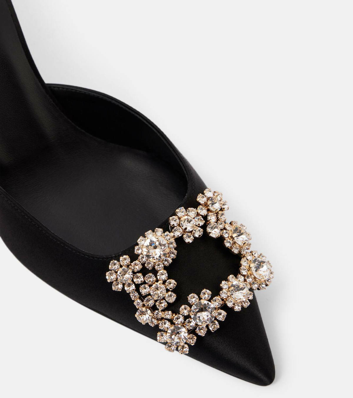 【関税&送料込】Roger Vivier Efflorescence Mules Efflorescence Mules in satin Black Woman